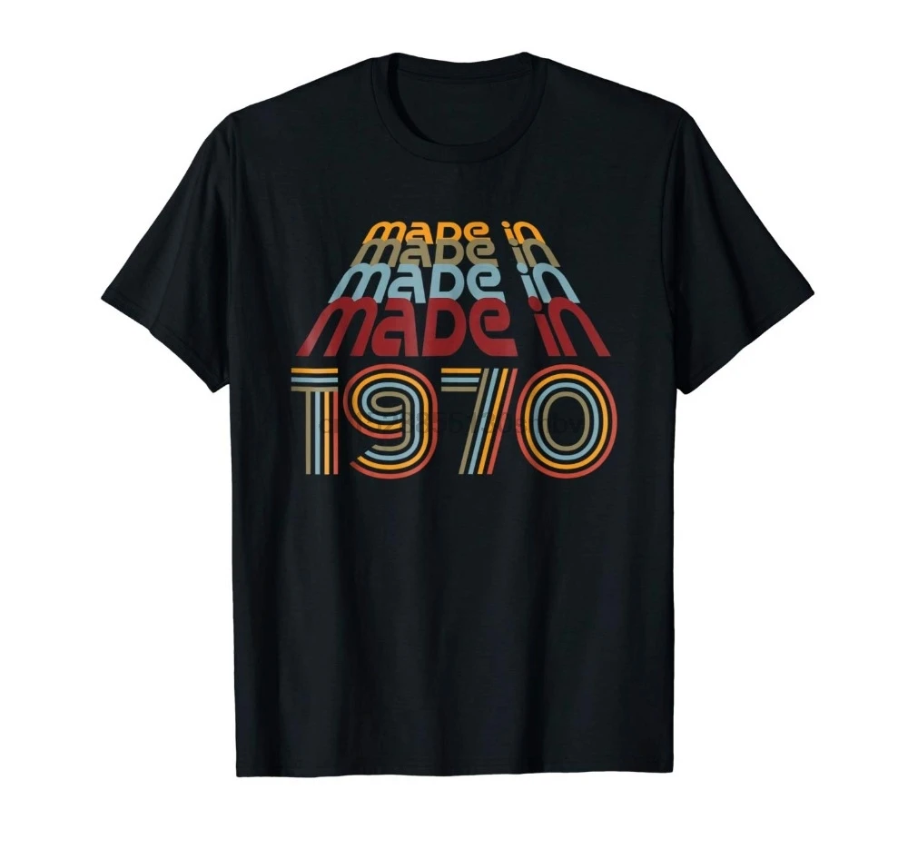 Groovy сделано в 1970 Ретро Винтаж 70S Топы 2019 короткая рубашка хип хоп Звездные вещи
