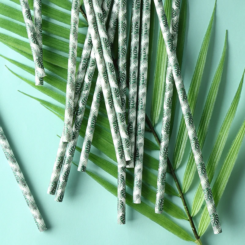 25 шт красочные одноразовые бумажные соломы холодного напитка молока INS толстый