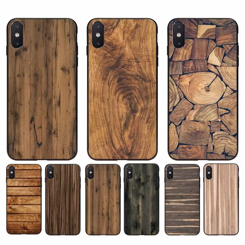Мягкий резиновый чехол для телефона Babaite с текстурой древесины iphone 11 Pro Max X XS MAX 6 6s 7