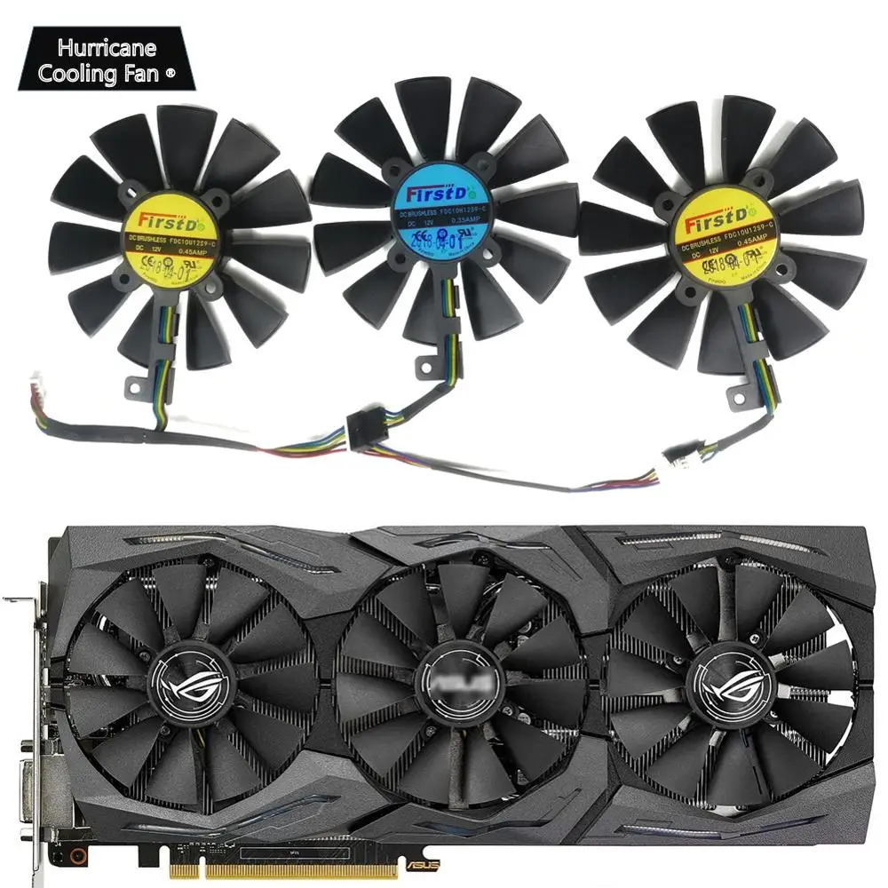 87 мм FDC10U12S9 C FDC10H12S9 для ASUS GTX 980 Ti R9 390X 390 1060 1070 1080 RX 480 RX480 видеокарта вентилятор