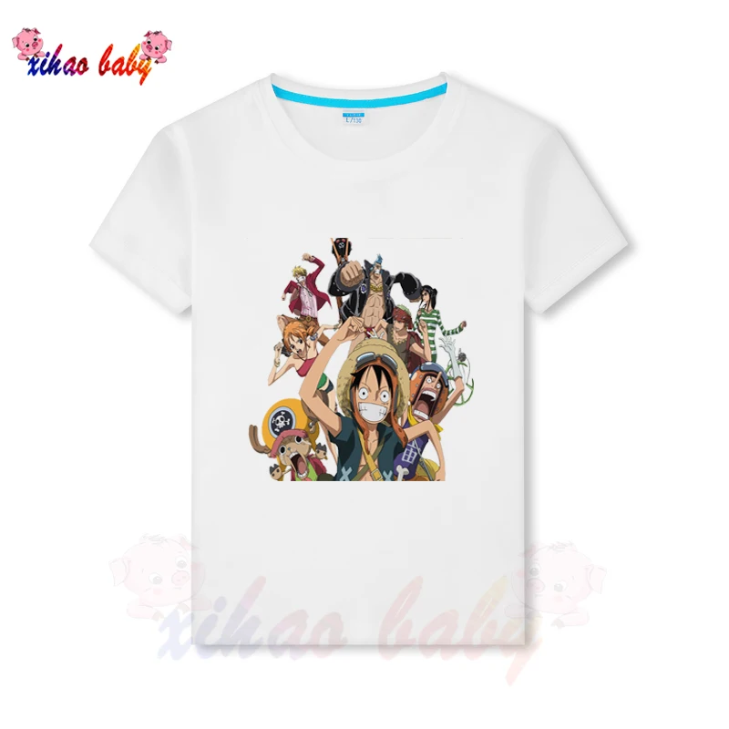 

Child T-shirts for boys clothes summer 2021 t shirts for children One Piece cartoon anime T-shirt baby girl tops boys clothes