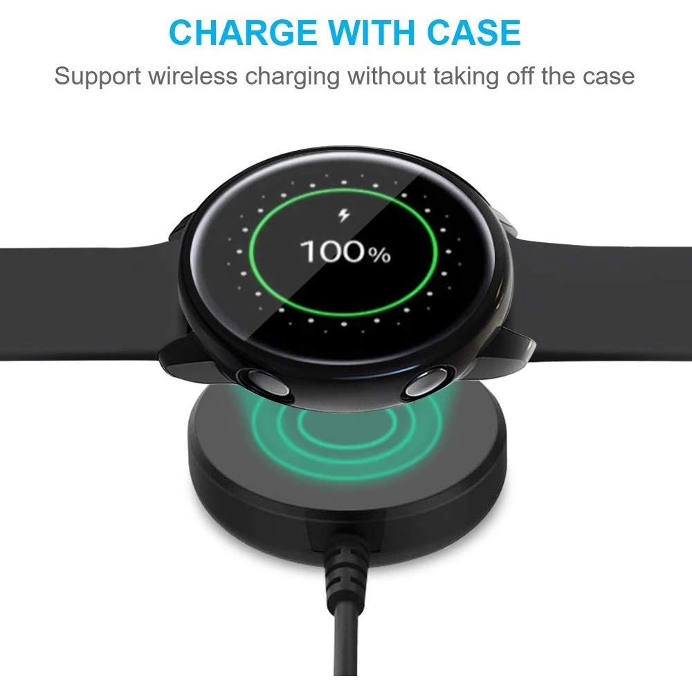 Case+Glass For Samsung Galaxy Watch Active 2 44mm 40mm All-Around TPU Cover Bumper Screen Protector Galaxy Watch Active2 44 40mm