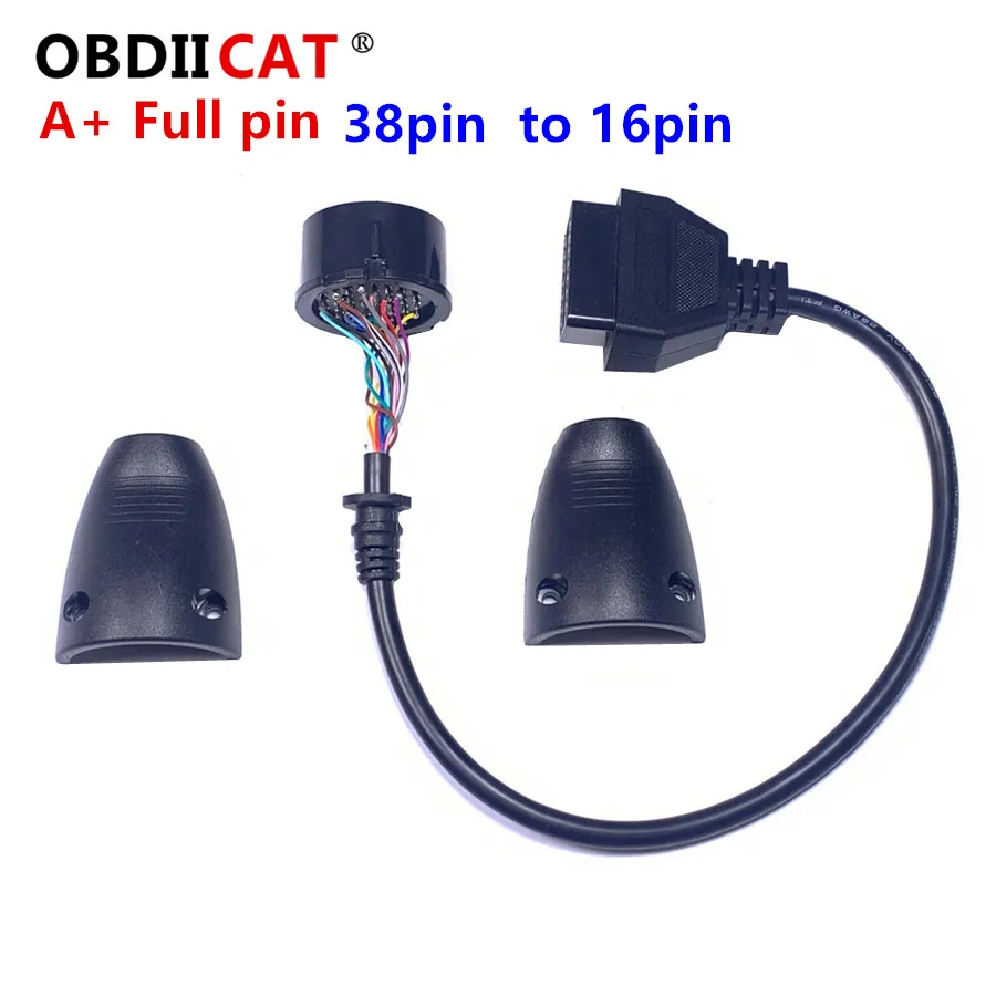 

Полный 38pin до 16pin OBD2 разъем для B-en-z 38 Pin OBD2 16 Pin гнездовой адаптер Соединительный кабель 38pin для M-cer-des