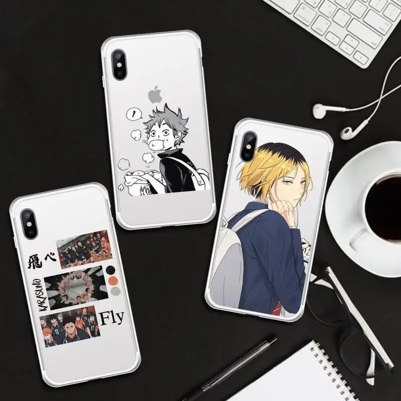 

Haikyuu oya Kenma Kozume anime Phone Cases Transparent for iPhone 6 7 8 11 12 s mini pro X XS XR MAX Plus cover funda shell