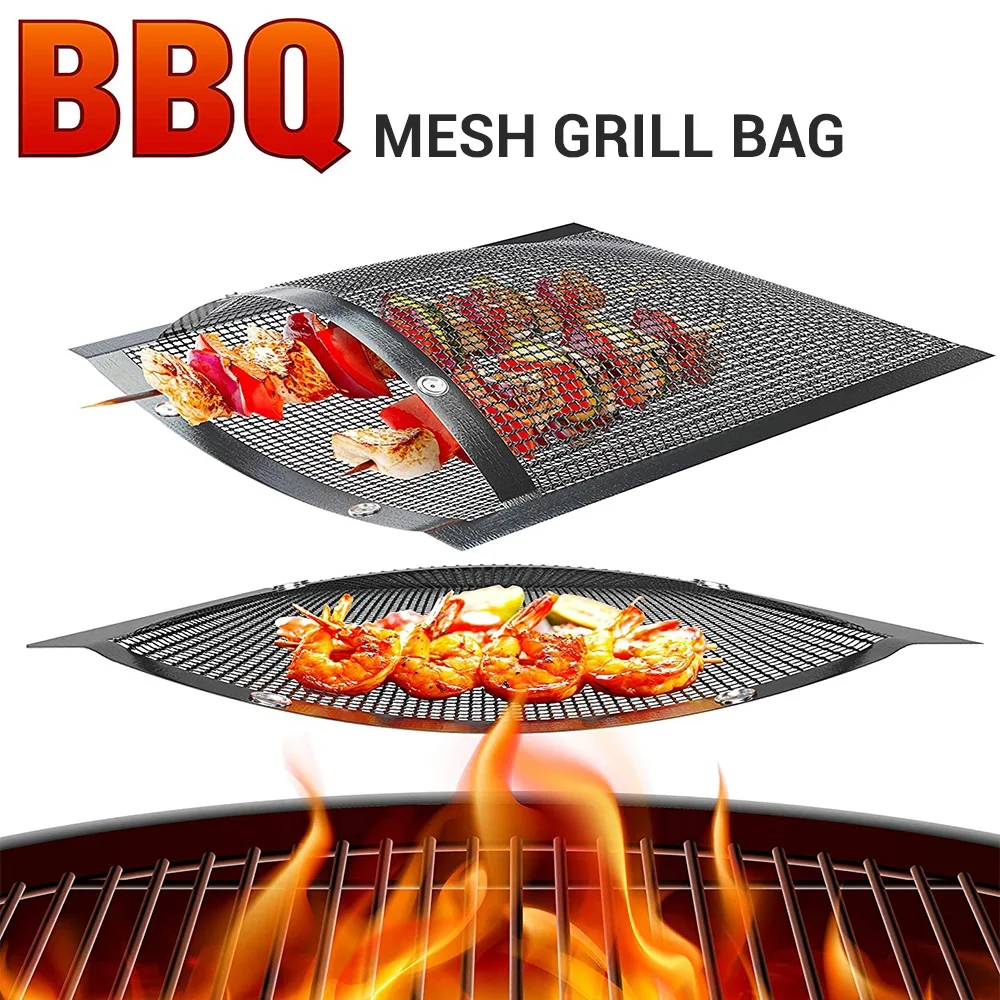 1 шт. антипригарная сетка для барбекю гриля термостойкая ПТФЭ многоразовая