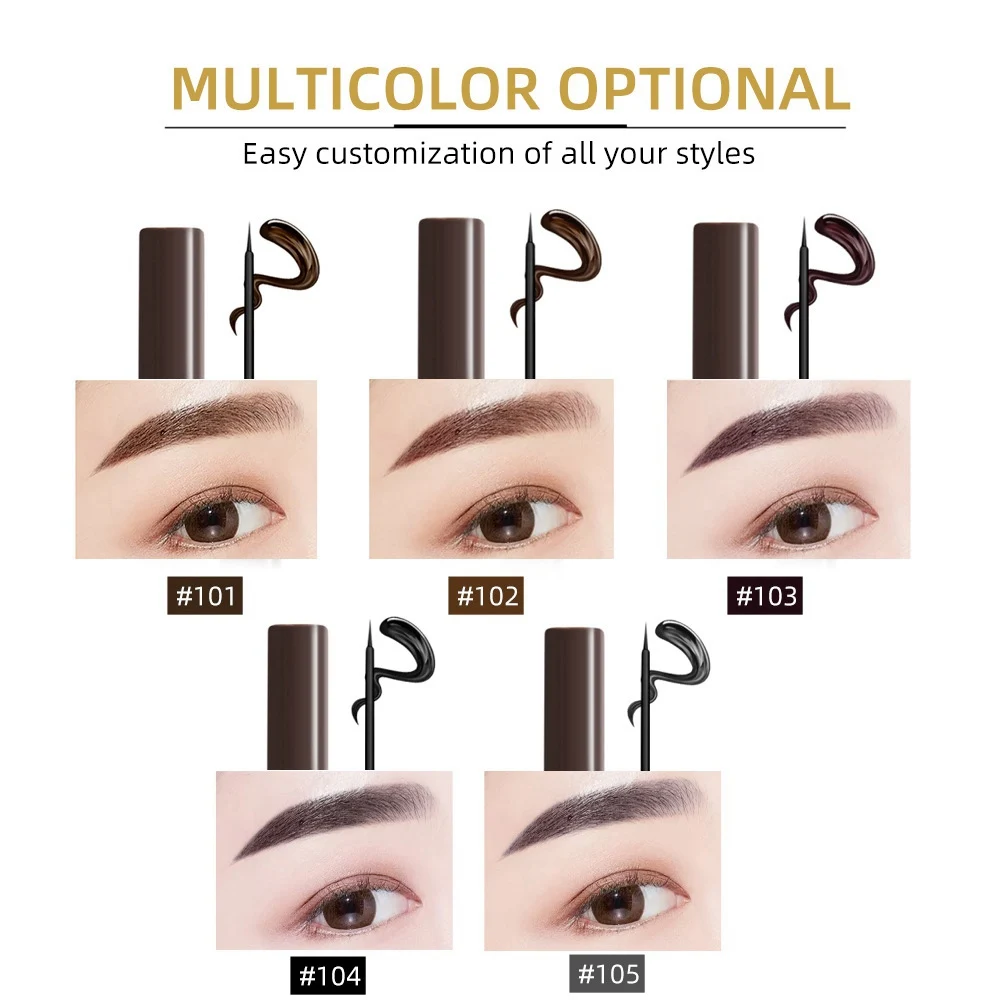 Водостойкие ЖИДКИЕ ТЕНИ для бровей гель стойкий оттенок набор кистей макияжа