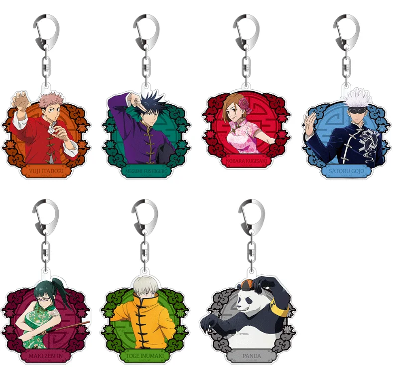 

Jujutsu Kaisen Tang Suit Cheongsam Series Anime Acrylic Pendant Yuji Itadori Toge Inumaki Fushiguro Kugisaki Nobara Keychains