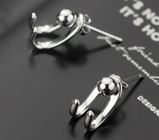 

UXN462 925 pure silver love lady Earrings lovers Earrings