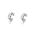 Серьги-каффы KISSLOVE, маленькие круглые, с бусинами, двухуровневые, в горошек, для девушек и женщин