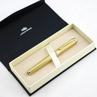 jinhao high quality fountain pen beautiful ripple with luxury gold clip noble silver metal carving ink pens gift box