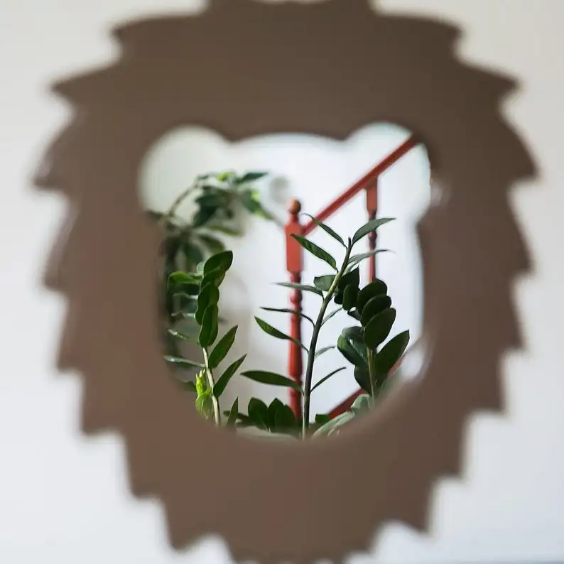 

mirror Modern Nordic Style Kids room decoration design Wall Mirror nursery decor Lion Mirror frame Wall Hanging INS