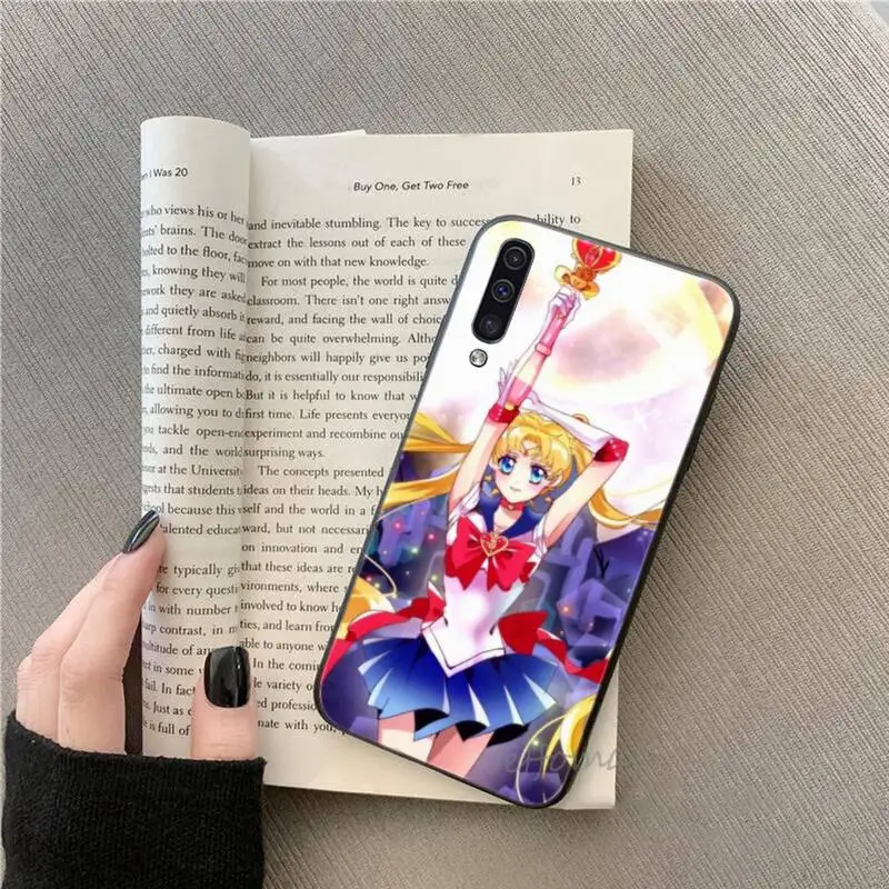 

Sailor Moon Amine love Phone Case For Samsung galaxy S note 7 8 9 10 20 fe edge A 6 10 20 30 50 51 70 lite plus cover shell capa
