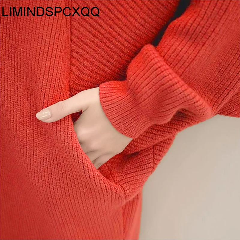 

2021 Bat Sleeve Women Cardigan Middle Length Spring Korean Loose Sweater Thickened Oversize Female Coat Knitted Top Thin Clothes