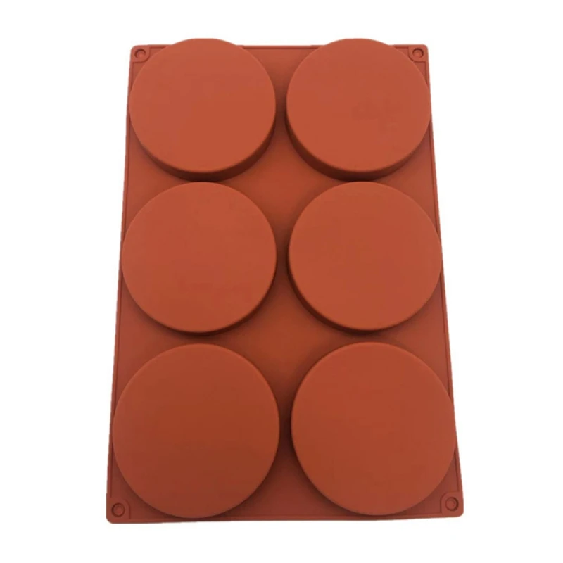 3/6 полость большая круглая дисковая Конфета силиконовая форма неглубокий