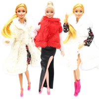 paris fashion coat dress outfit suit set for barbie 11 inches bjd fr sd blyth doll clothes dollhouse role play accessories