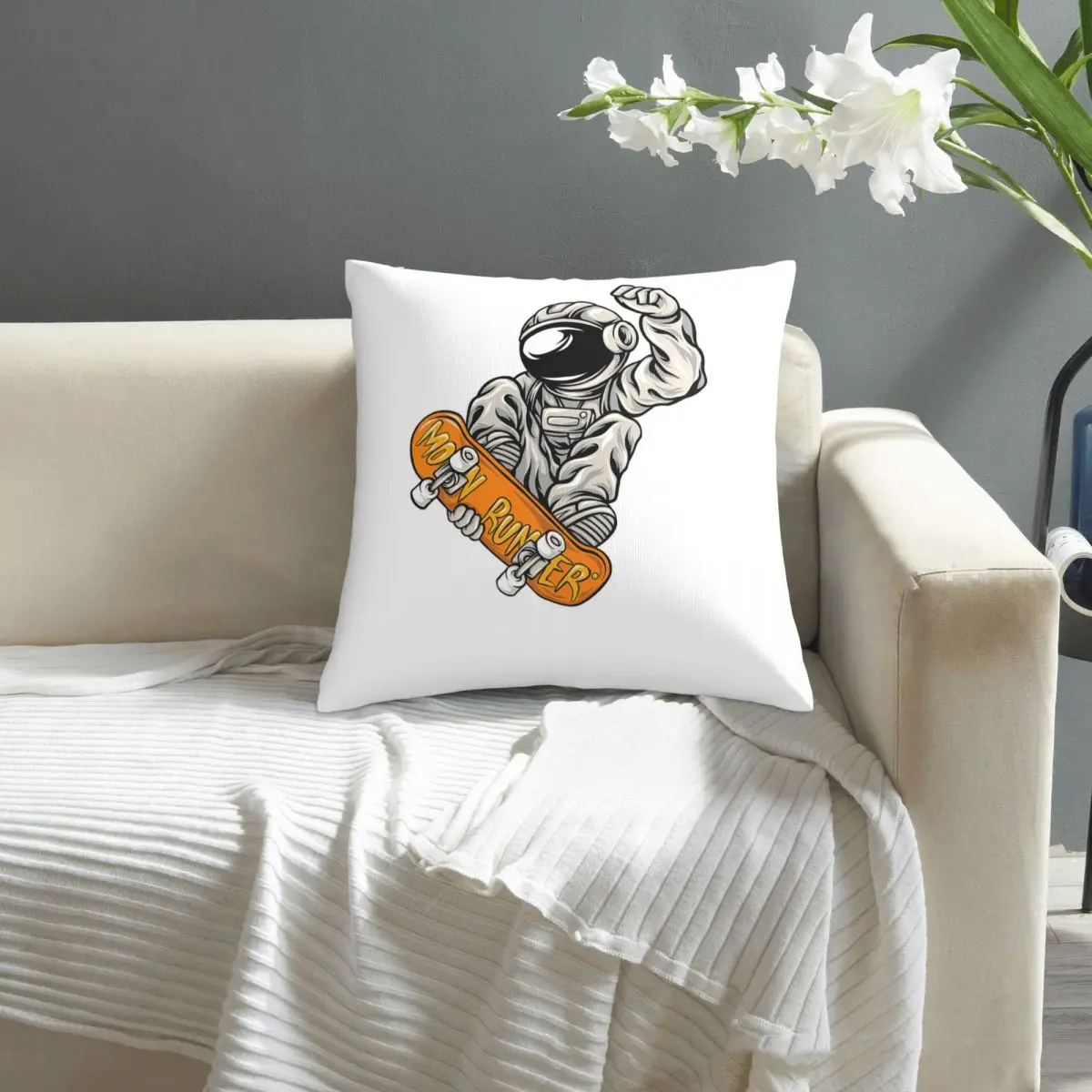 

Astronaut Skating Awesome Cosmonaut Gifts pillowcase printed cushion cover sofa waist pillow pillow cover