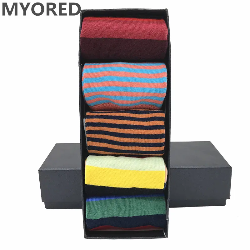 Цветные Смешные носки MYORED 5 цветов мужские хлопковые новинка свадебные для