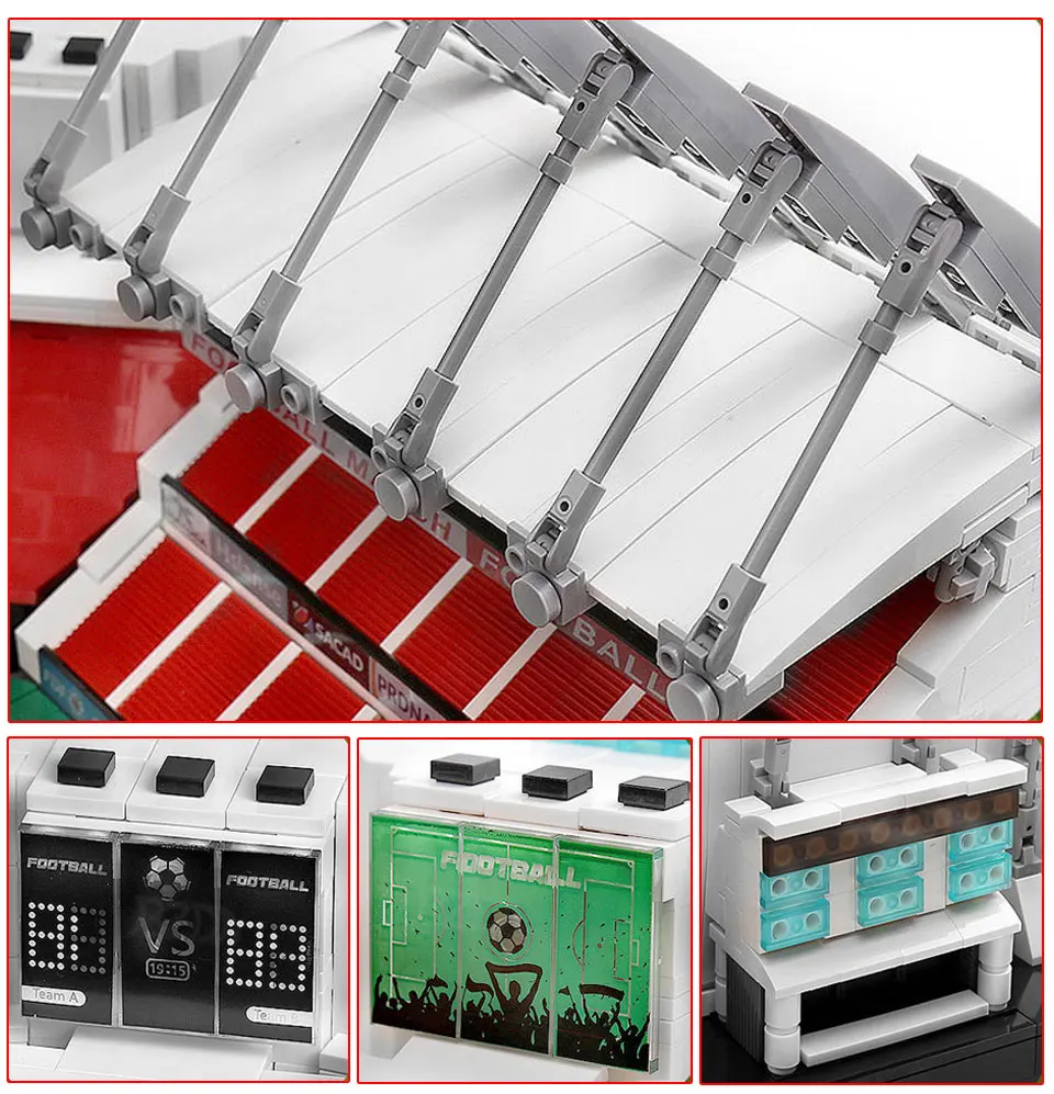 BZDA модель футбольного поле строительные блоки креативный классический