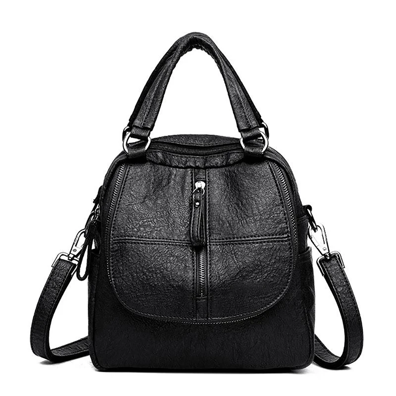 

Рюкзак женский из экокожи, миниатюрная дорожная сумка, модный многофункциональный вместительный ранец, сумки-тоуты
