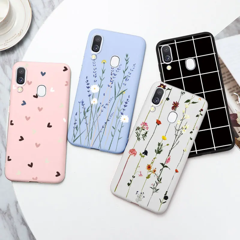 Чехол для Samsung A40 чехол с цветочным драконом мягкий силиконовый телефона Galaxy A 40 A405