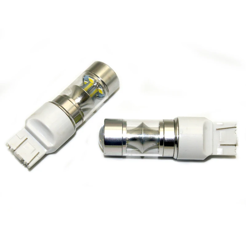 

2pcs T20 /7443 /W21 60W High Quality 3030 LED Auto Tail Brake Light Car DRL Driving Lamp Turn Signals Bulb White