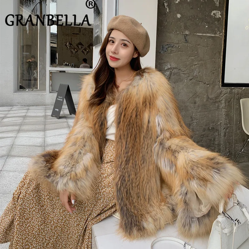 

Stylish Youthful Ladies Streetwear Natural Fur Coat Trendy Women Real Fur Overcoat 2020 Hot Genuine Fur Overcoat Manteau Femme