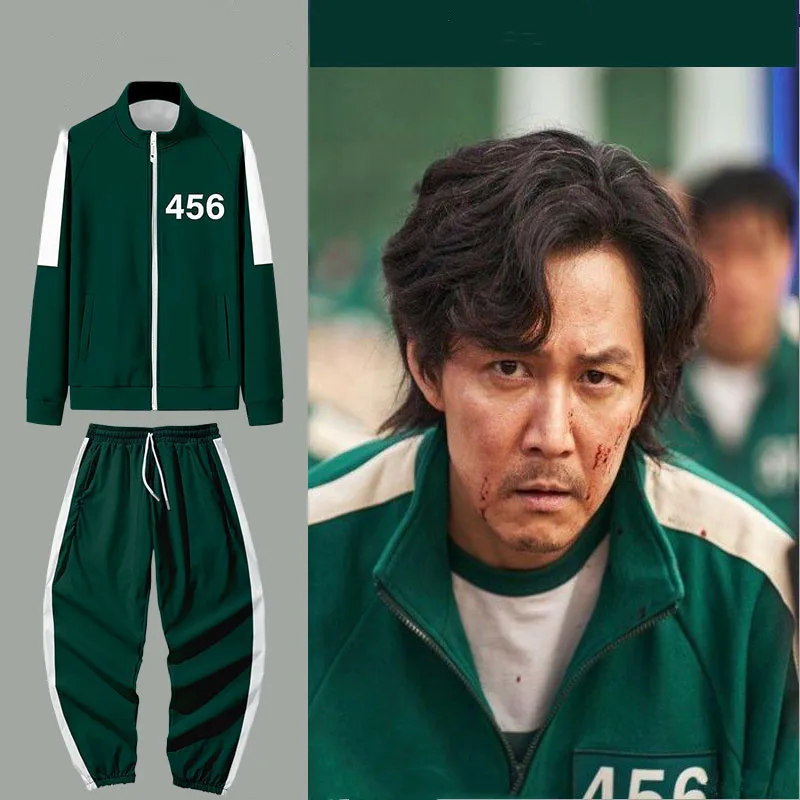 

Squid Game Jacket Men's Li Zhengjae Same Sportswear Plus Size 456 National Tide Autumn Sweater Round Six Can be Customized
