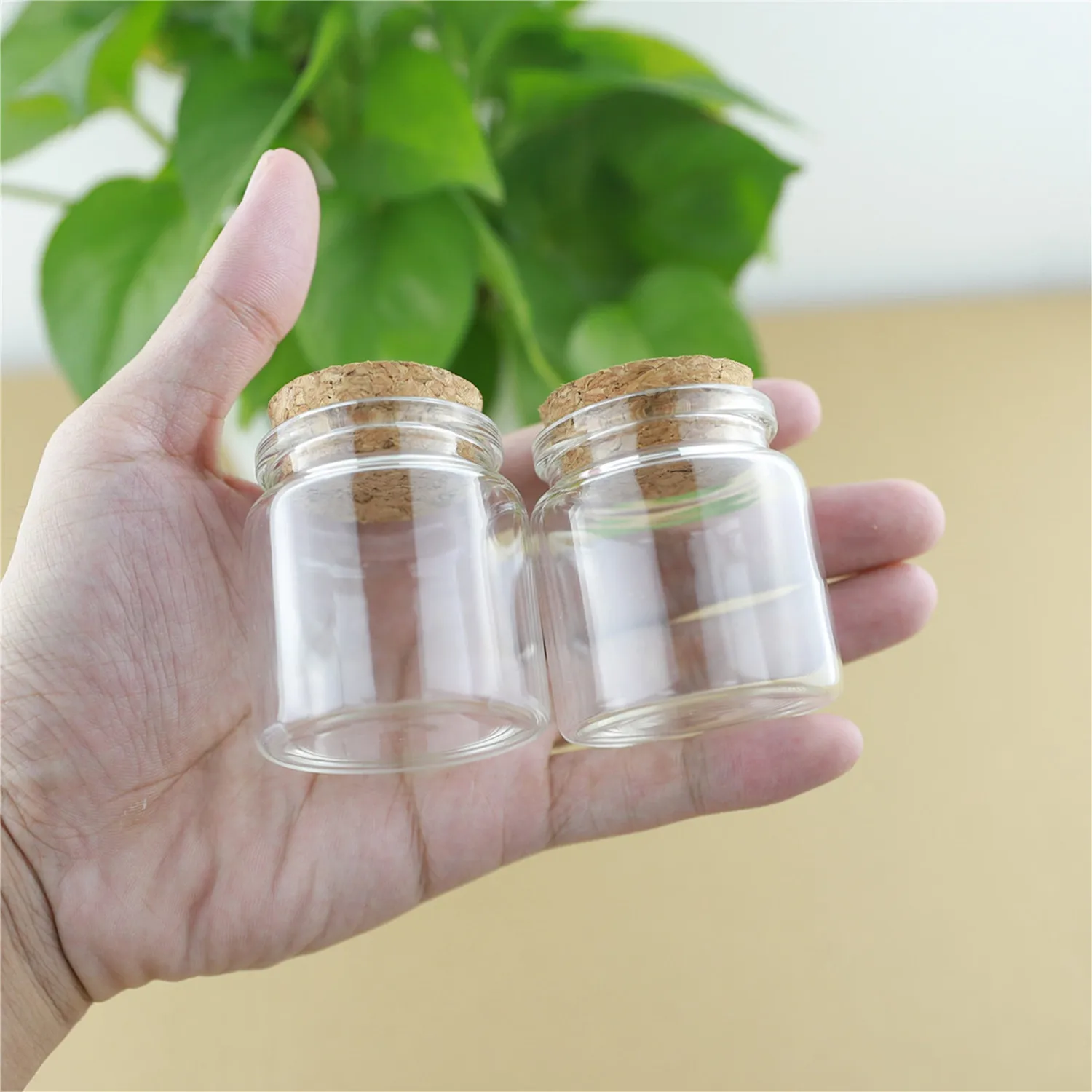 

24pieces 47*50mm 50ml Glass Jars Spicy Storage Jar Cork Glass Bottle Stopper Containers spice storage Jars Vials Test Tube