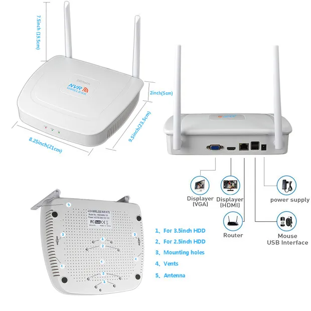 DIDSeth 4CH 1080P беспроводной охранный NVR комплекты Wifi NVR с 4 шт 2.0мп Крытый Открытый ночного видения беспроводной IP камеры CCTV комплект