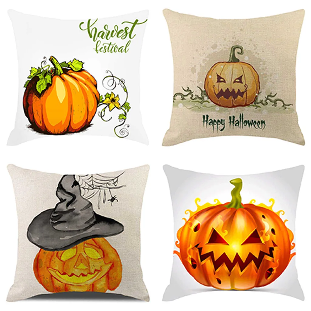 4 шт. наволочка для подушки в стиле Хэллоуин Тыква Сова декоративная диванная