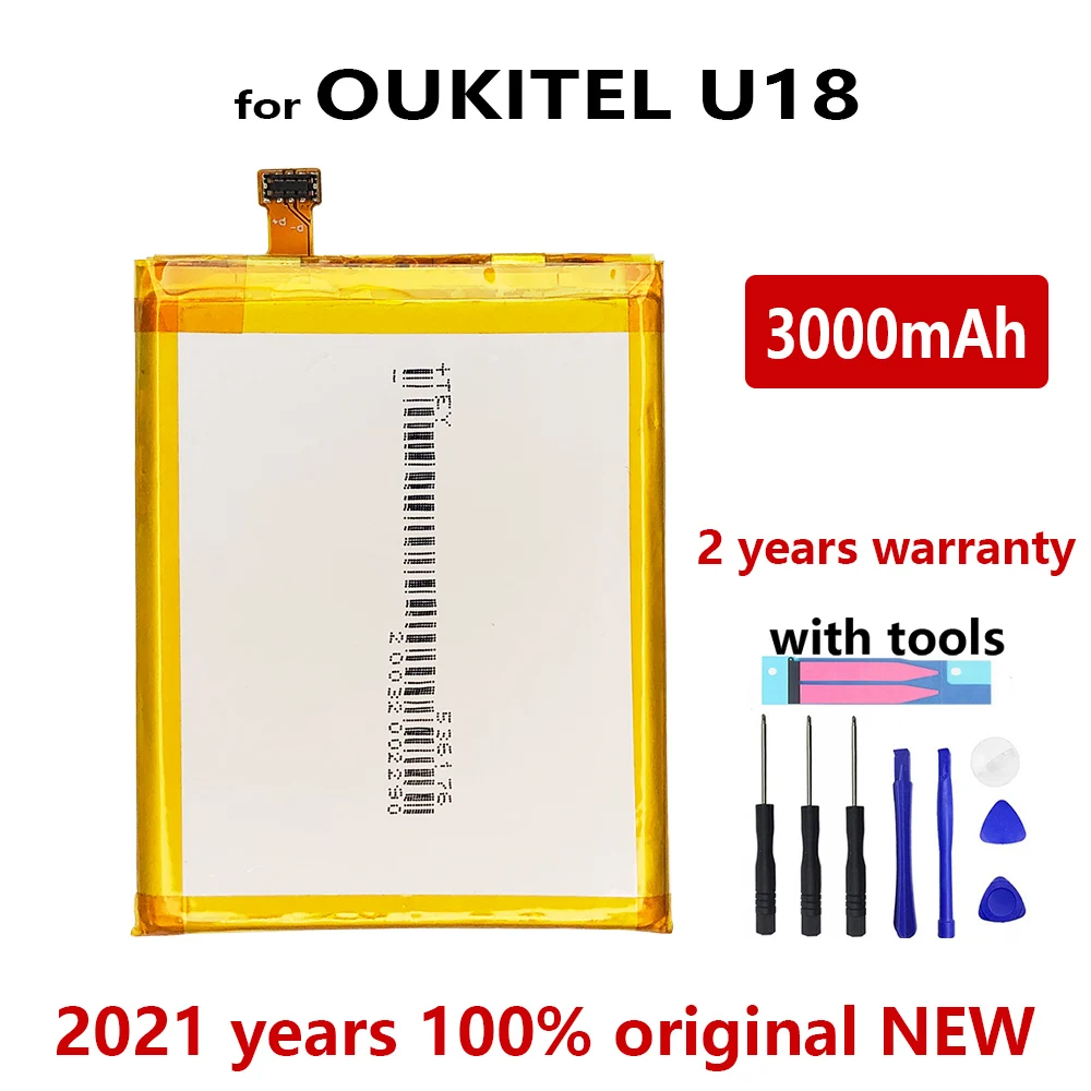 100%-bater&iacute;a de repuesto Original de 4050mAh para Oukitel U18, bater&iacute;a de alta calidad con herramientas de regalo y n&uacute;mero de seguimiento-0