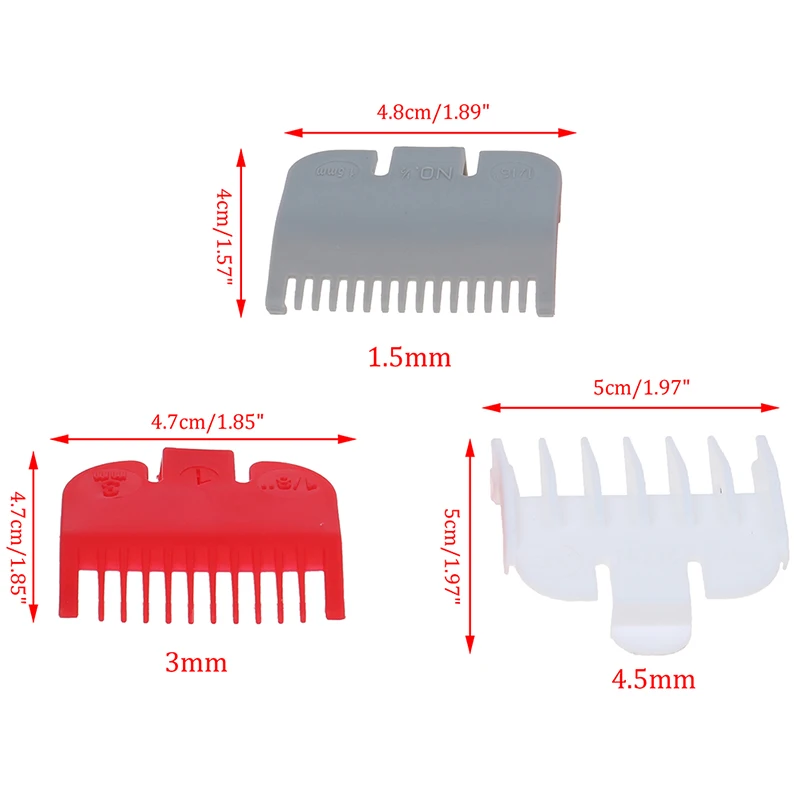

Hot Sale 2/3Pcs Hair Clipper Limit Comb Cutting Guide Barber Replacement Hair Trimmer Tool Hair Combs Hair Accessories