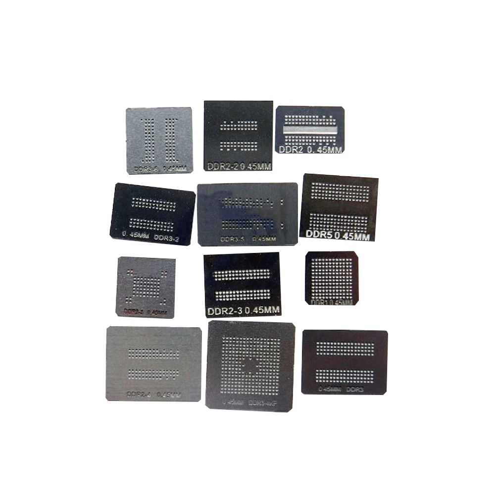 Трафареты BGA с памятью 12 шт. держатель шаблона для DDR1 DDR2 DDR3 DDR5 ремонта сварочных