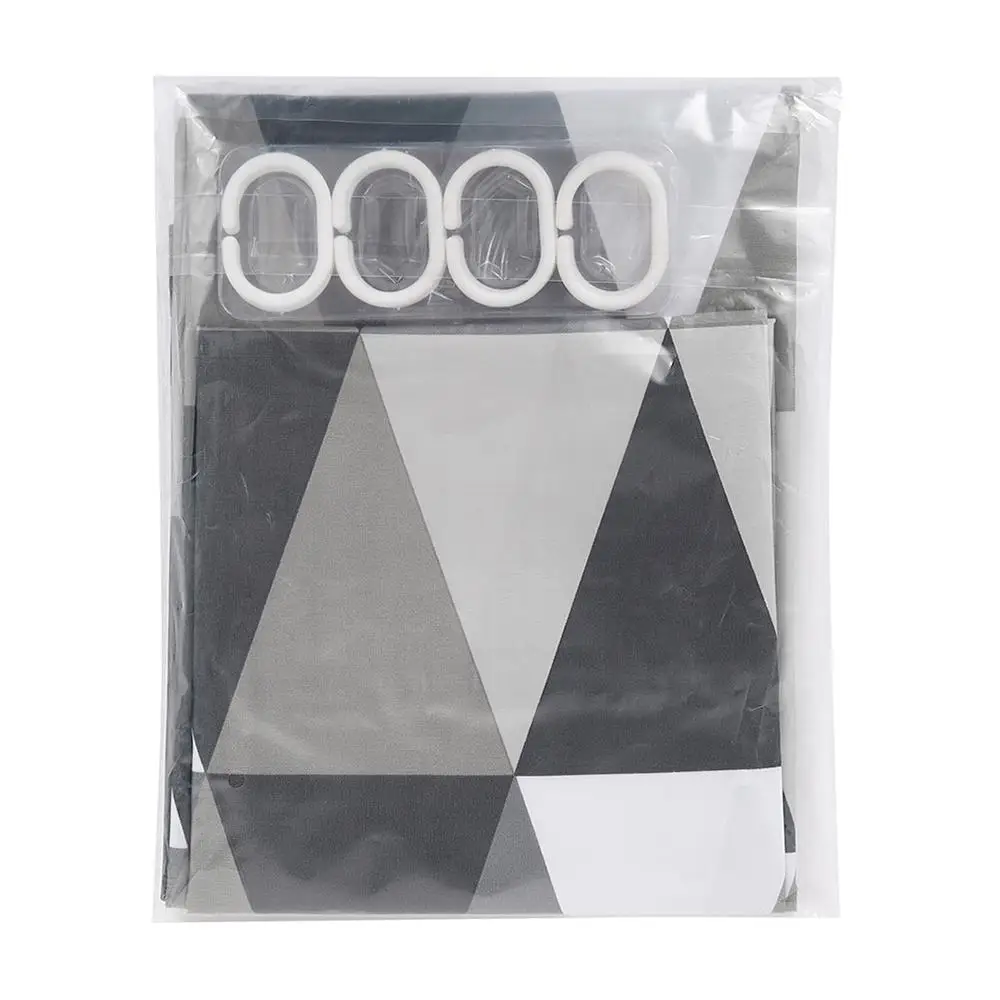 

48Waterproof Shower Curtain with 12 Hooks Mosaic Style Bathroom Shower Curtain Polyester Mildew Proof Bath Tub Curtain for Home