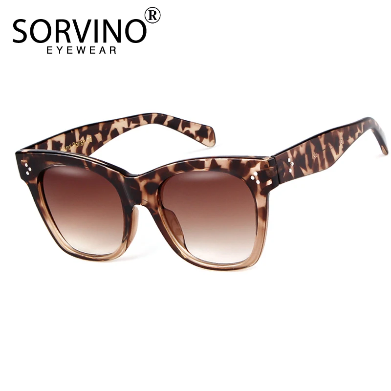 Солнцезащитные очки кошачий глаз с леопардовым принтом в стиле ретро|Женские