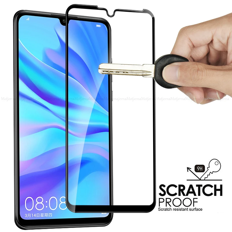 2 в 1 Защитное стекло для huawei P30 Lite P30Lite полное покрытие закаленное и объектив