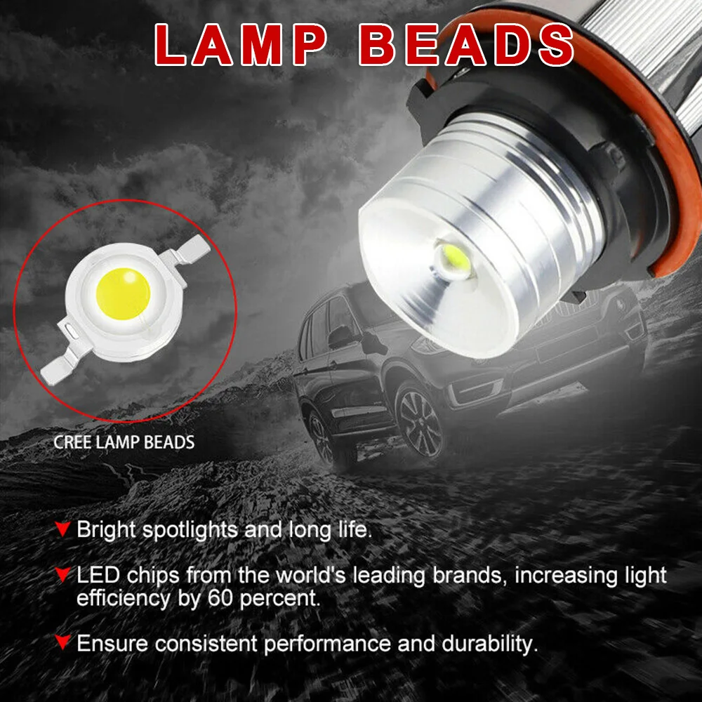 Светодиодсветодиодный гало лампы с ангельскими глазами 6500K 2 шт. для BMW E39 525i 530i 540i