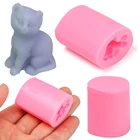 Симпатичная 3D-форма в виде свечи, форма для смолы, глины, мыла, восковая модель, инструмент для украшения торта из помадки, инструмент для выпечки из эпоксидной смолы, рукоделие сделай сам