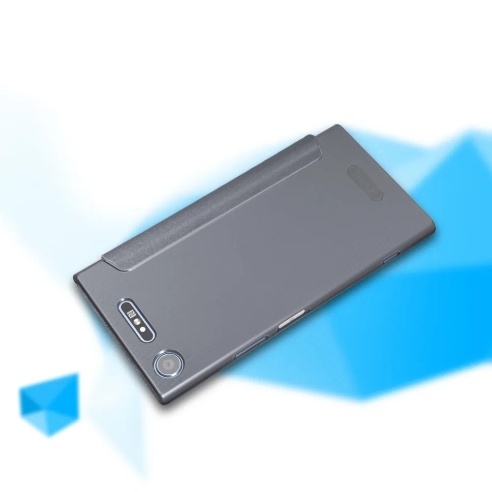 Чехол для sony Xperia XZ1, Блестящий Матовый кожаный флип-чехол NILLKIN, роскошный кожаный чехол-крышка для sony Xperia XZ1