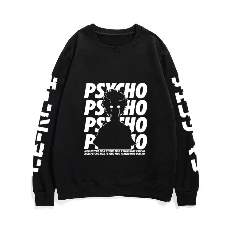 

Anime Chainsaw Man and Mob Psycho 100 Print Sweatshirt Mobu Saiko Hyaku Kageyama Shigeo Sweatshirts Men Women Fashion Pullover