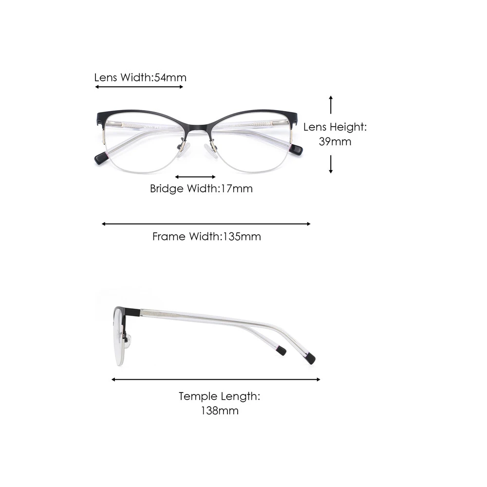 

JM Acetate Frame Cat Eye Blue Light Glasses for Women RG2017