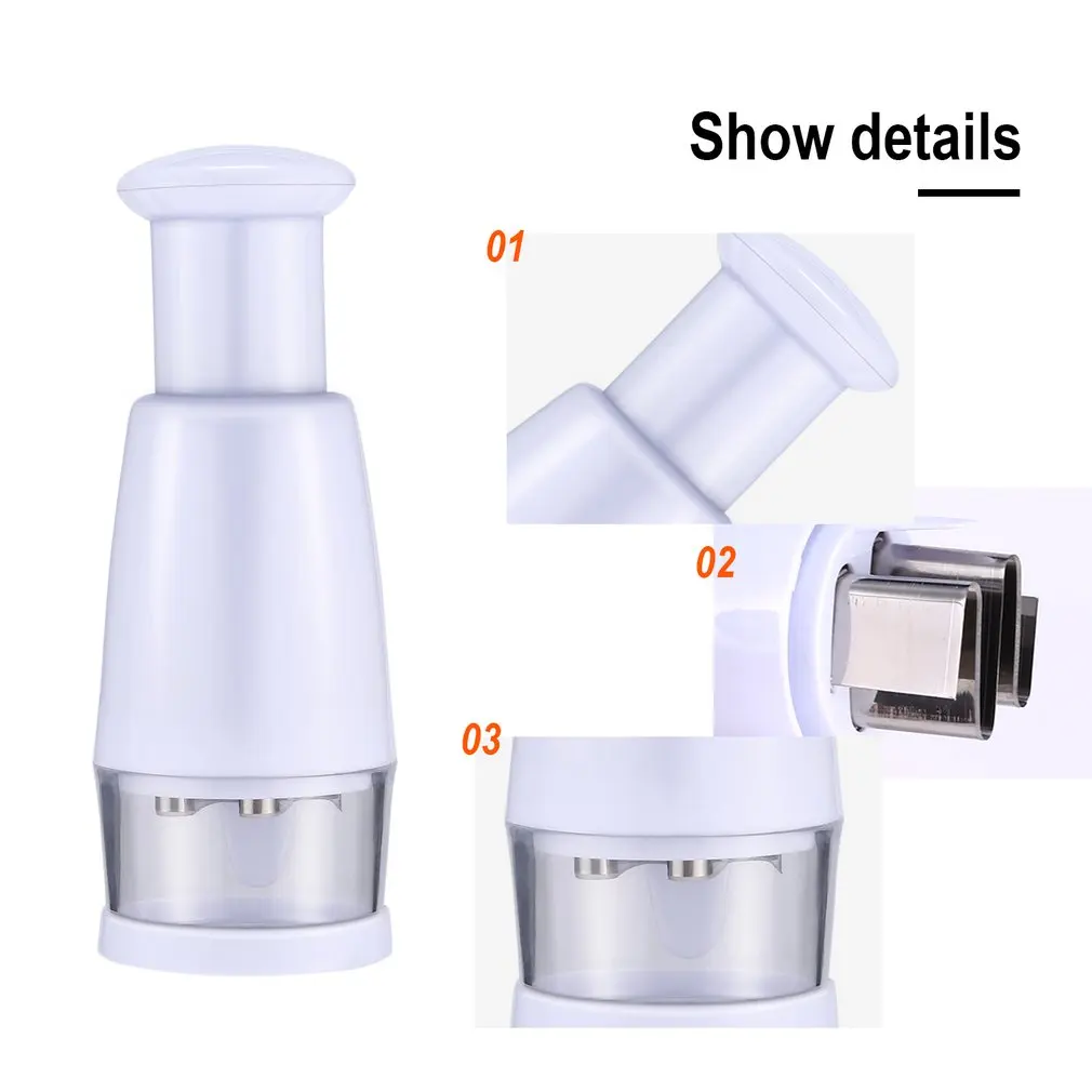 Hand Press Type Semi Automatic Small Kitchen Supplies Multifunctional Chopping Machine Cutting Garlic Presser Slicer | Дом и сад