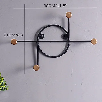 Small Strongwell Европейский держатель для ключей настенная вешалка крючок для ключей Минималистичная железная вешалка для пальто многофункциональное крепящееся украшение - Цвет: Small