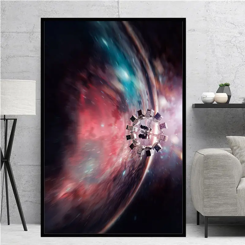 

Interstellar Movie Oil Painting on Canvas Posters and Prints Cuadros Home Decoration For Kids Room Bedroom Living Room Unframed