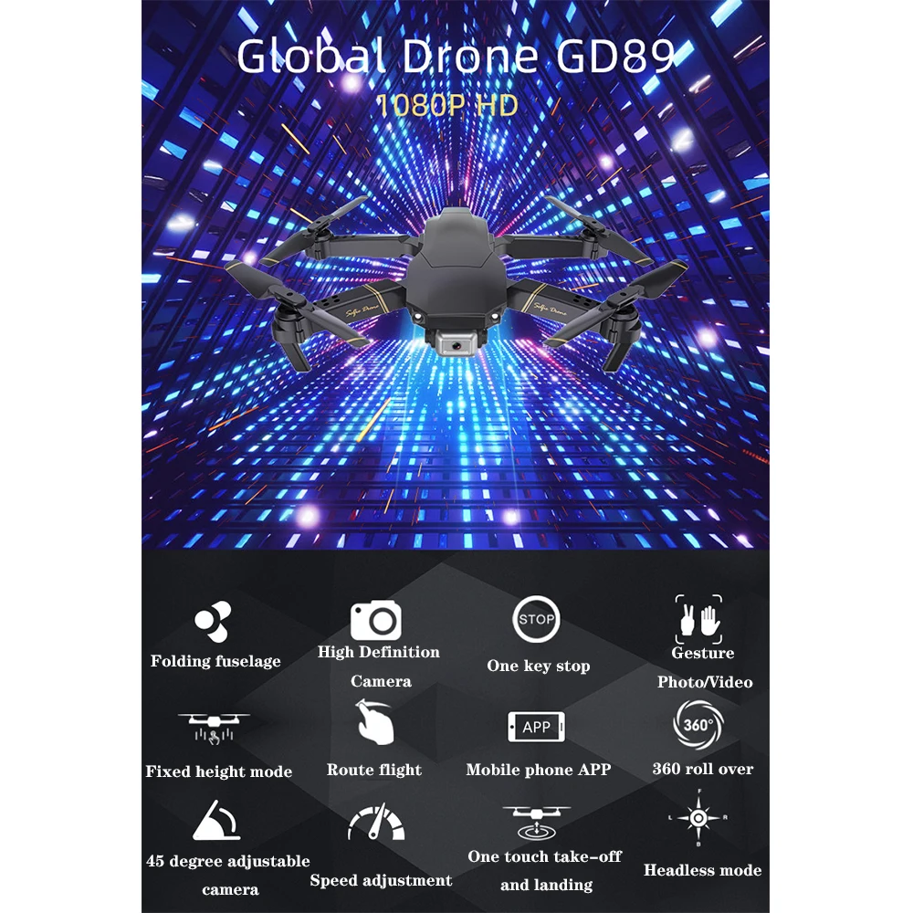1080P Drone X Pro Global Drone EXA GD89 с hd-камерой видео в реальном времени, полный комплект, Радиоуправляемый вертолет FPV Квадрокоптер дроны VS Drone E58