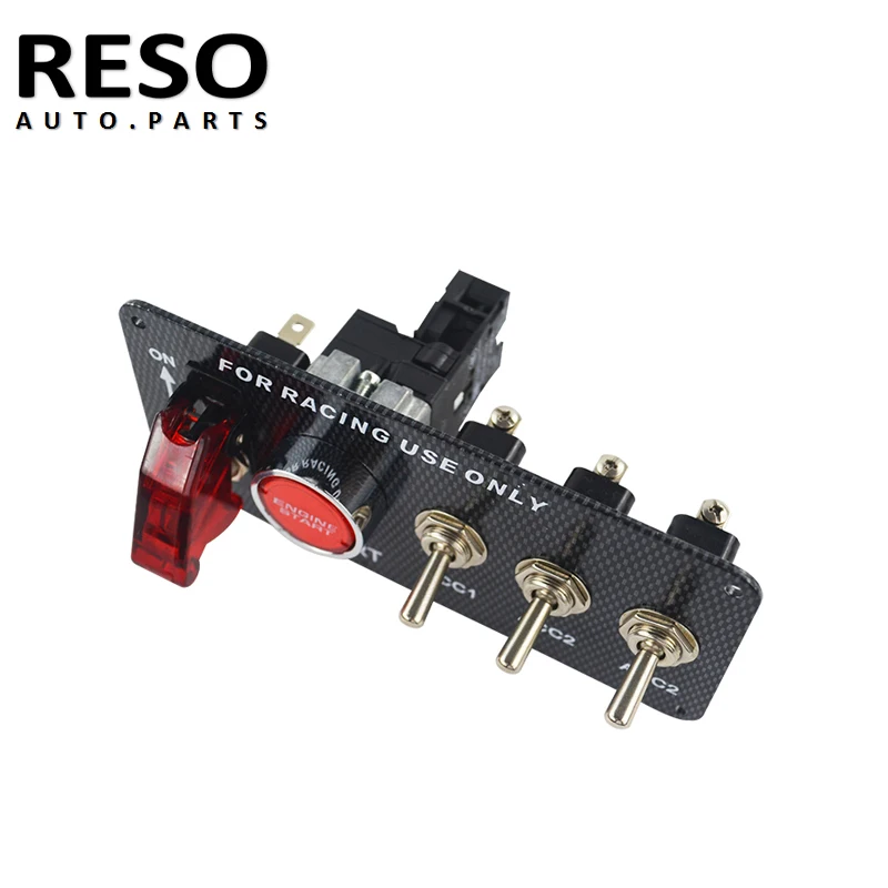 Углеродное волокно гоночный автомобиль 12 В Светодиодная лампа старт двигателя