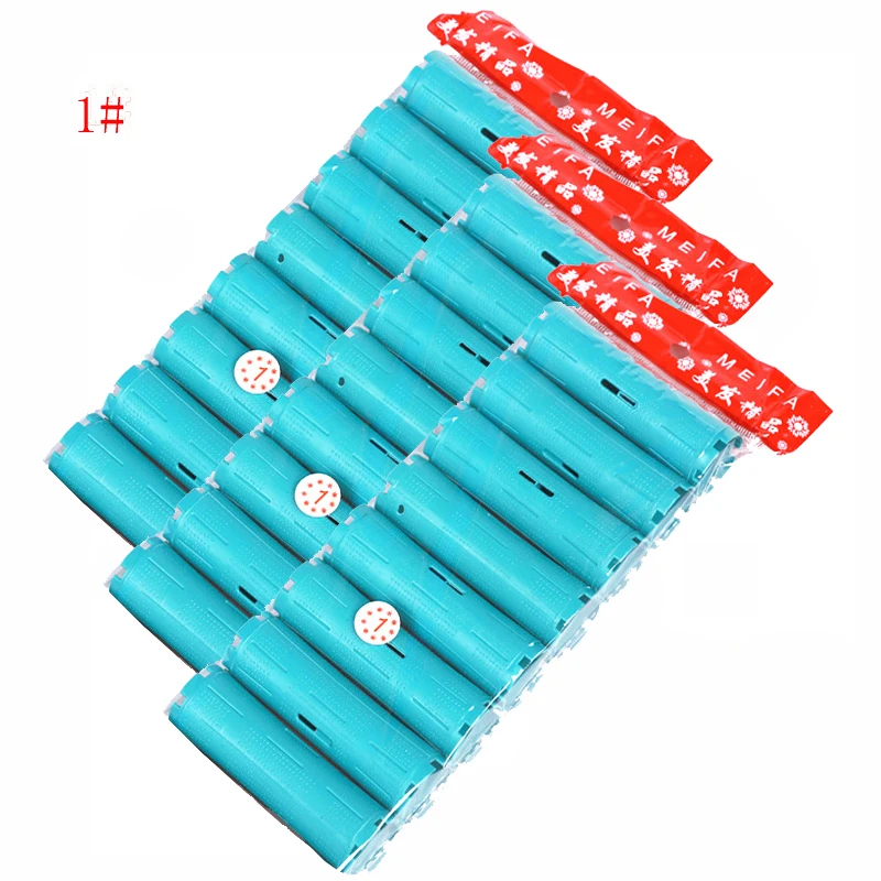 

Dropshipping 3 Packs Hair Rollers with Rubber Bands Hollow Core Flexi Rod Cold Perm Rods Hair Curling Bars Hairdresser Tool 1162