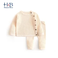 humor bear baby girl clothes set autumn winter long sleeve tops pants 2pcs outfits newborn warm clothes toddler for 3 24m