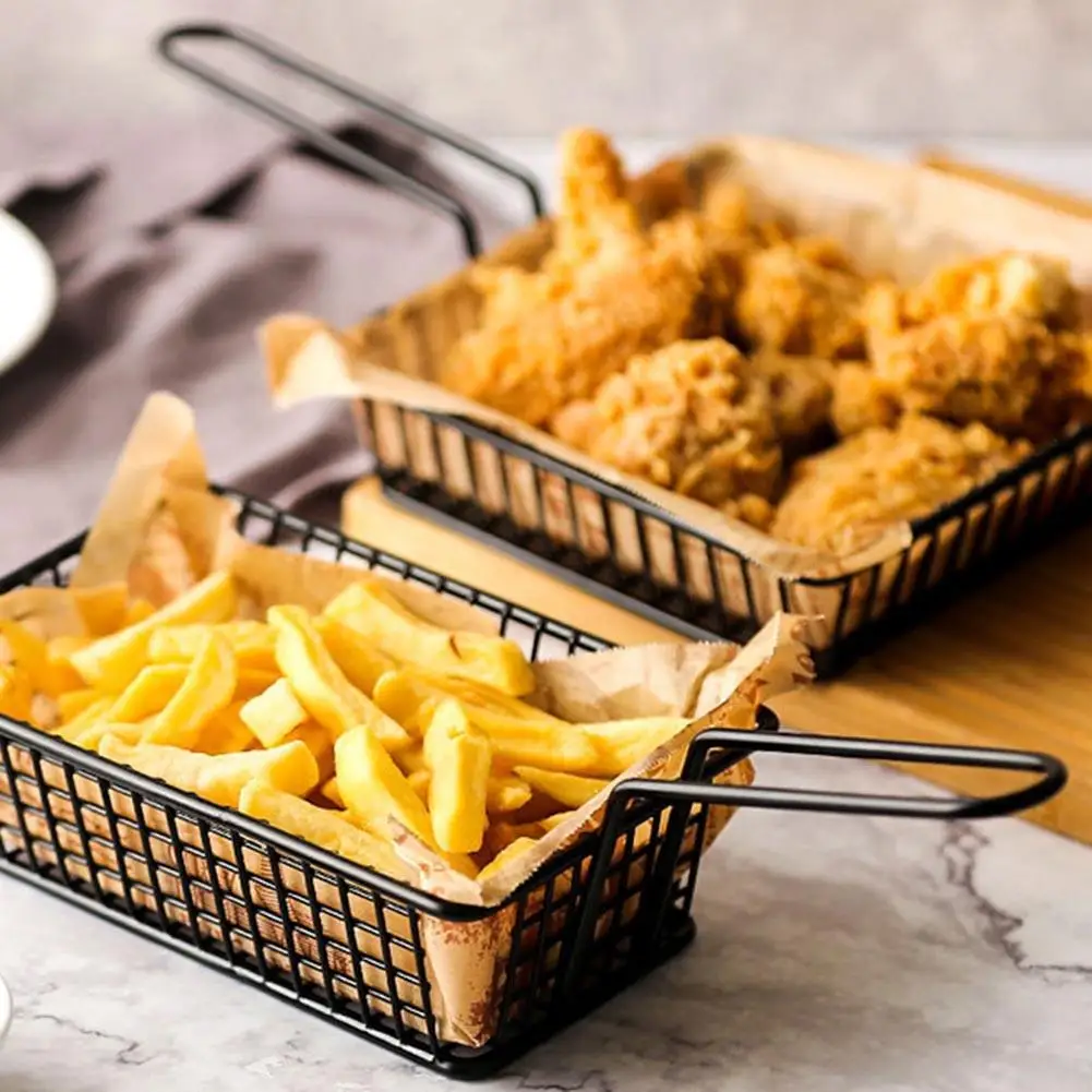 

1 Pcs Specialty Plates French Fries Basket Food Bucket Snack Potato Chips Barrel Container Tableware Home Supplies Cooking Tools