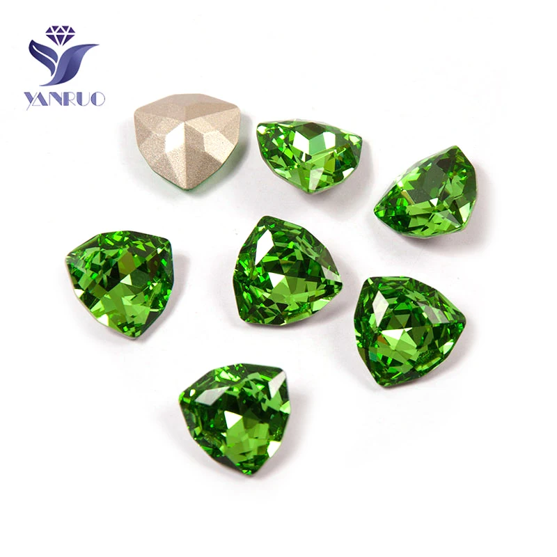 Peridot YANRUO 4706 супер качество камни и кристаллы пришить страз в форме когтя Pointback ремесло кристалл для камней для украшения одежды - Цвет: Peridot
